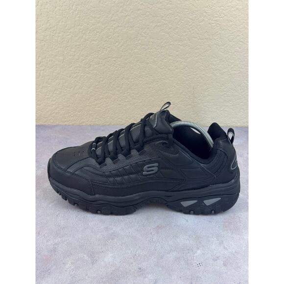 Skechers Mens Energy Afterburn Sneakers Size 11 Extra Wide Black Leather main image 8
